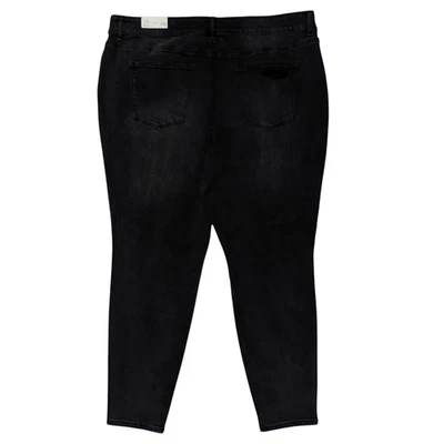 Pantalones de mezclilla Maurices para mujer Plus 24W largos desgastados negros tiro alto ajustados jegging nuevos con etiquetas Foto 1 de 4