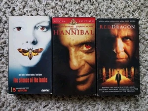 VHS - Lot of 3 Horror  - The Silence of The Lambs - Hannibal - Red Dragon - Picture 1 of 3