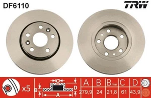 Brake Disc MERCEDES-BENZ CITAN 112 DF6110 - Picture 1 of 2