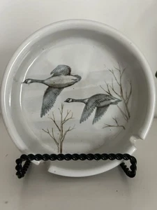 Vintage Otagiri Canadian Geese Ashtray - Japan - 5" Diameter - 1.25" Tall - Picture 1 of 5