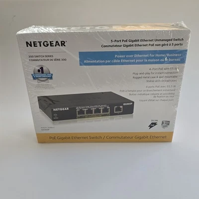 NETGEAR GS305P 5-Port Unmanaged PoE Switch - Black - Image 1 of 2