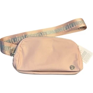 NWT Lululemon Everywhere Belt Bag 1L Pink Mist / Silver Fanny Pack Wordmark - Picture 1 of 3