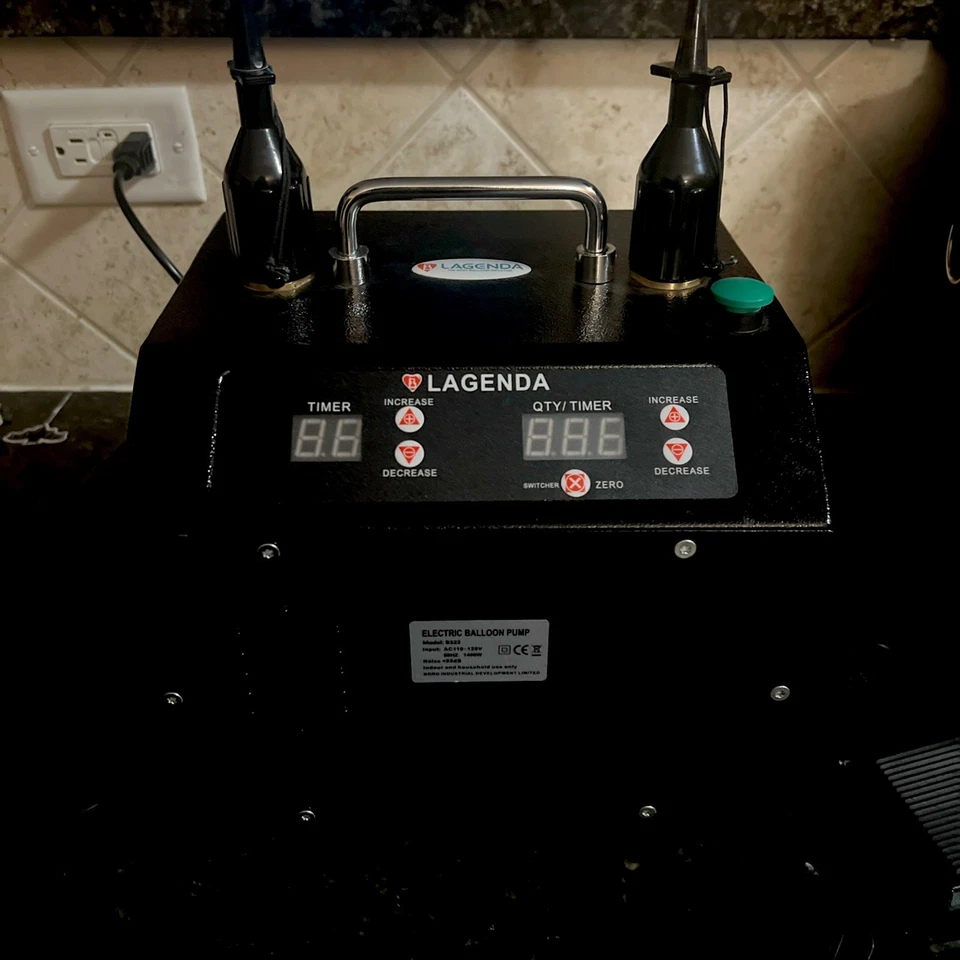 Soplador de aire eléctrico con bomba de globo Lagenda B322 para fiesta doble orificio Foto 1 de 4