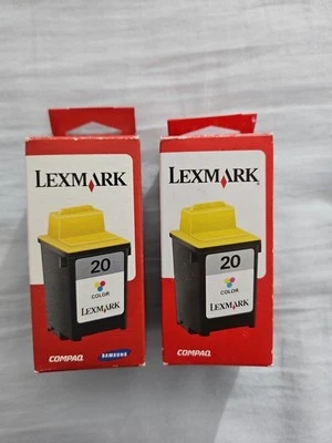 2 Cartuchos de impresión a color originales Lexmark Compaq Samsung 20 P122 X63 X73 P700 Z700 Foto 1 de 4