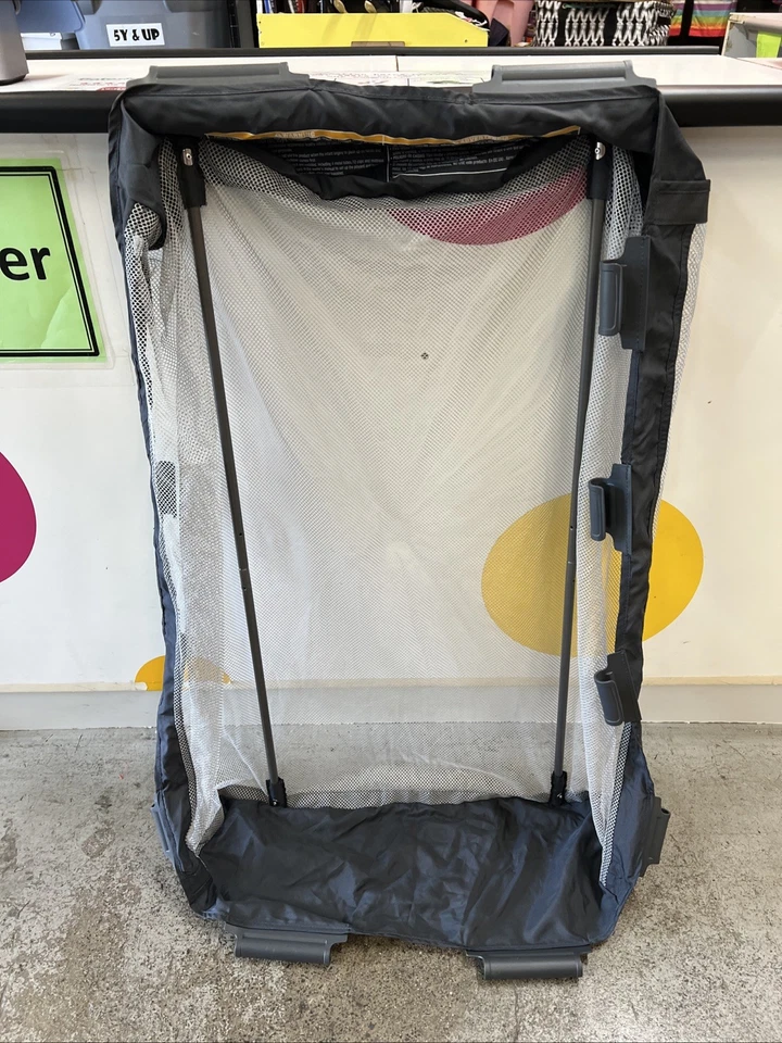 Graco Pack N Play Playpen Clip On Mesh Bassinet Insert & Poles Dark Grey - Image 1 of 1