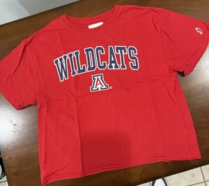 Arizona Wildcats Ladies NCAA Cropped Red T-Shirt (S) - Picture 1 of 3