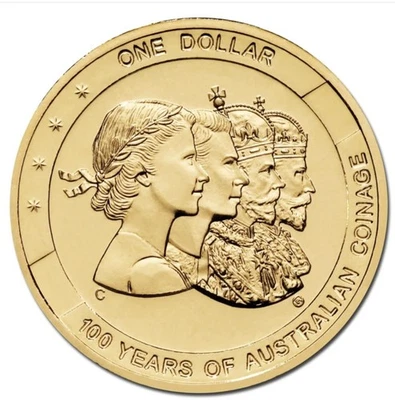 2010 $1 'C' Mint Mark Commonwealth Coinage Effigies 1910-2010 PNC   - image 1 of 4