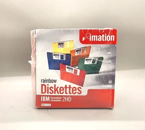 Imation Rainbow 25  2HD 3M Floppy Discs 3.5" 1.44 MB Diskettes IBM Formatted New - Picture 1 of 3