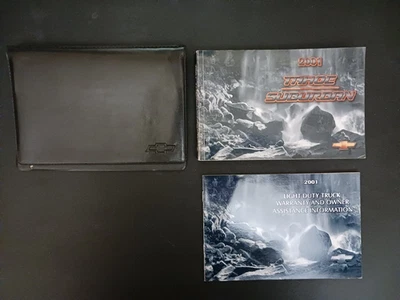 Chevy Tahoe Suburban 2001 juego de guía manual para propietarios con estuche OEM Foto 1 de 2