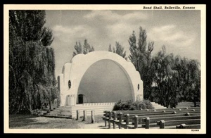 Postcard Band Shell in Belleville, Kansas - Picture 1 of 2