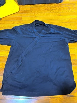 USED YOHJI YAMAMOTO KIMONO-STYLE. split-front kimono style shirt - Image 1 of 3