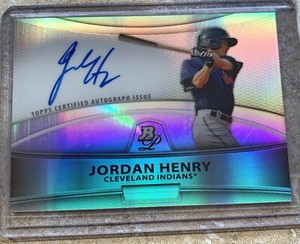 JORDAN HENRY 2010 Bowman Platinum Prospect Autographs Refractors