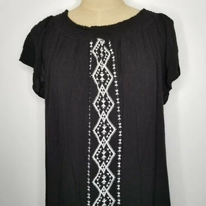 SPEECHLESS BoHo donna XL elastico scollo a scoop nero bianco cuciture cappuccio manica - Foto 1 di 12