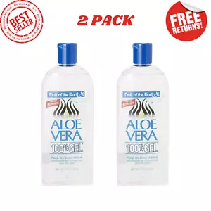 (2 pack) Fruit of the Earth Aloe Vera Moisturizing 100% Gel, Unscented, 12 Oz - Picture 1 of 13