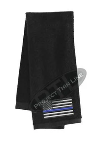 Thin BLUE Line Flag Law Enforcement Police Sheriff Golf Yoga Workout Gym Towel - Picture 1 of 1