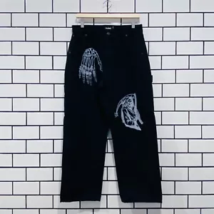 PANTALONES DE PINTOR GRÁFICO XLARGE NEGROS - Imagen 1 de 7