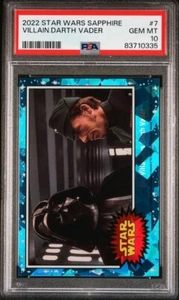 2022 Topps Star Wars Sapphire #7 The Villainous Darth Vader PSA 10 Gem Mint - Picture 1 of 2