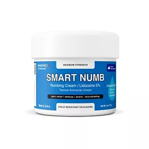 SMART NUMB 5% Lidocaine Numbing Cream, Topical Anesthetic, Anorectal Cream 2 oz - Picture 1 of 8