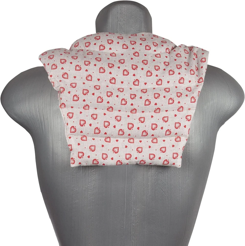 GIRAFFENLAND Wärme Nackenhörnchen mit Rückenteil - Landhaus Liebe - Nacken Kissen mit Körner