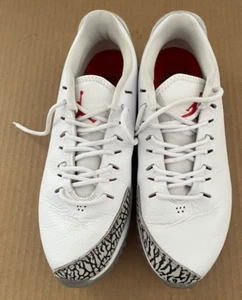 NIKE Jordan ADG Golf Cleats #AR7795-100 White Cement 2019 AUTHENTICATED Size 7 - Picture 1 of 9