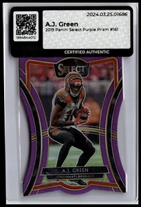 2019 Panini Select Premier Level 161 A.J. Green Die Cut Purple Prizm #'d /75 MBA - Bild 1 von 2