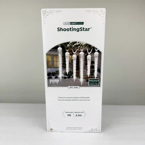 Gemmy LED Lightshow 8 Shooting Star White LED Christmas Icicle Lights - New - Picture 1 of 6