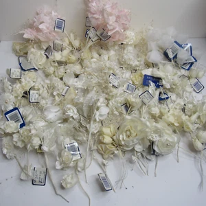 Lotto 70+ fiori artigianali finti mulini bianco rosa sposa romanticismo moderno - Foto 1 di 18