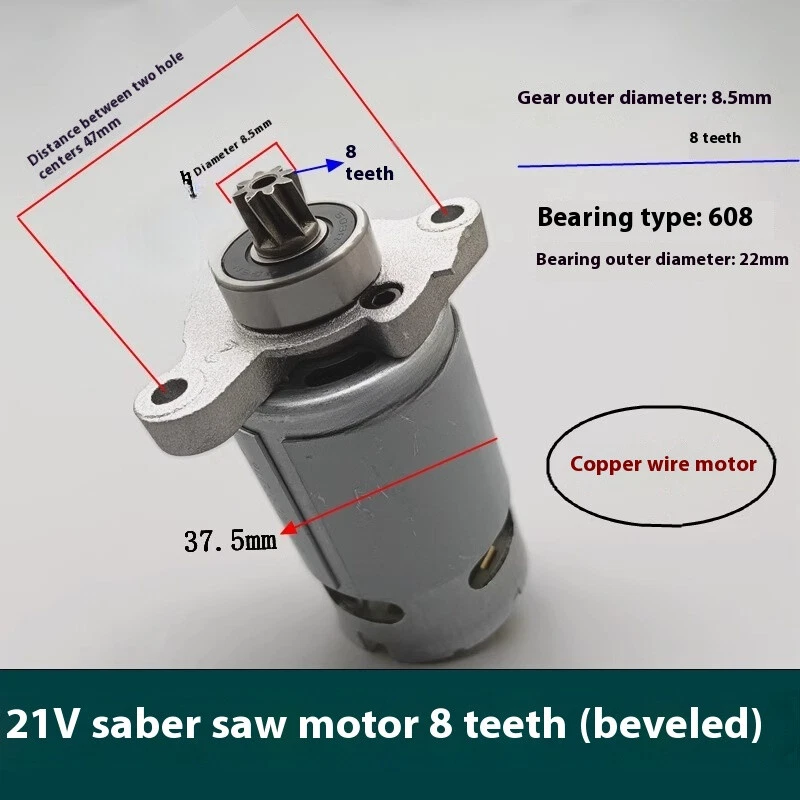 Reciprocating Saw Small Saw Multi-purpose Saw Felling Saw 21V Motor 8 Teeth - Image 1 of 4