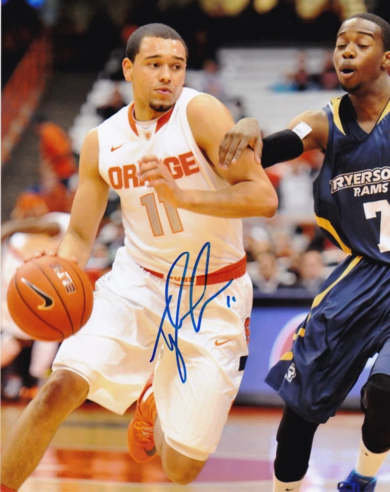 Фотография Тайлера Энниса с автографом 8x10 Сиракузы оранжевая с сертификатом подлинности - Изображение 1 из 1