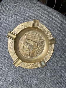 Vintage Pferd Eseltablett Messing  - Bild 1 von 12