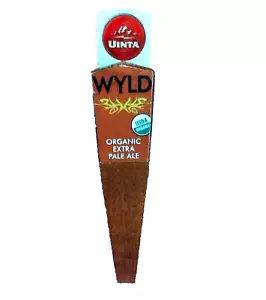 Uinta Brewing WYLD Mango de Grifo de Cerveza Orgánico Extra Pálido Madera Barril Hombre Cueva - Imagen 1 de 7