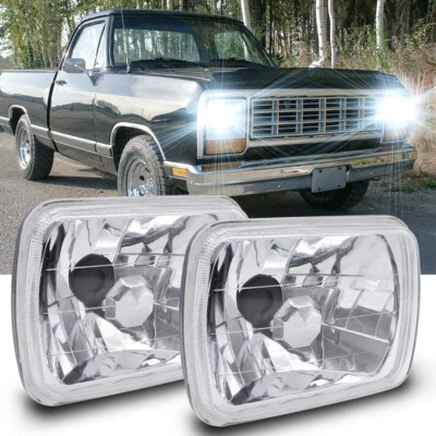Par de faros LED 5x7\"7x6\"90W haz alto/bajo para Dodge D150 D250 D350 Ram 50 H4 Foto 1 de 4