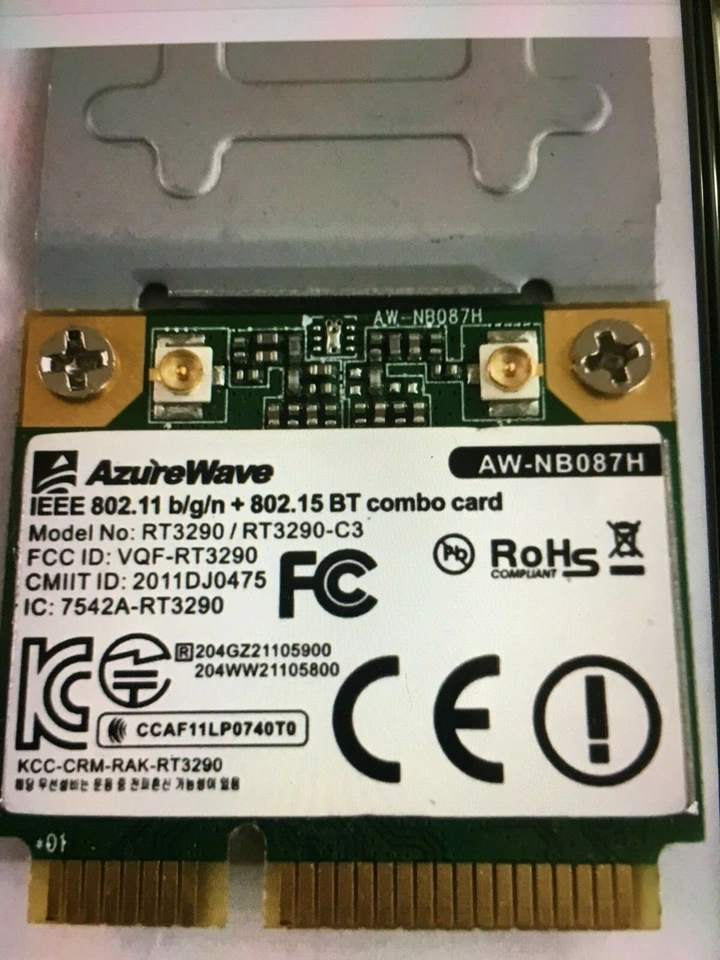  AW-NB087H RT3290 Full mini PCI-e BT Bluetooth Wlan Wifi Wireless Card - Image 1 of 1