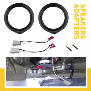 Door 2PCS Speaker Bracket Spacer Rings Harness Wire Adapter For Honda Universal - Picture 1 of 16
