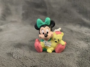 Disney Baby Minnie Mouse PVC Figure w Teddy Bear Applause Quick Shipping - Picture 1 of 3