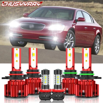 For Buick Lucerne 2006-2011 6x LED Headlight High Low Beam Fog Light Bulbs Kit - Image 1 of 4