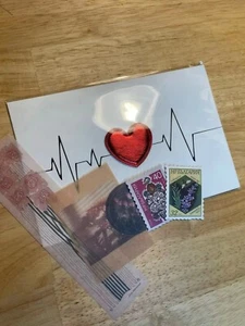 3D Love Heart Heartbeat Birthday Anniversary Wedding Valentine Card AU STOCK - Picture 1 of 6