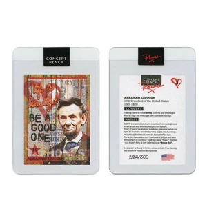 ABRAHAM LINCOLN President Pop Art DIAMOND DUST Trading Card by Rency S/N of 300 - Picture 1 of 3