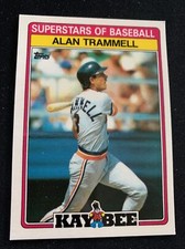 1989 Topps Kaybee Superstars of Baseball Card #30 Alan Trammell Detroit  NmMt
