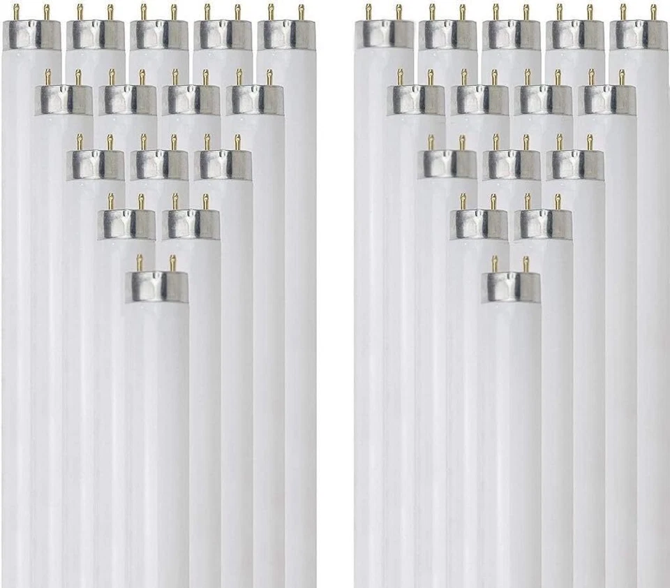 30Pack Fluorescent T8 Hi-Performance Linear, 6500K, 15W, 560LM, E26 2-Pin G13 - Image 1 of 4