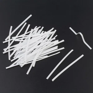 1000pc PE blanco flexible flexible alambre torsión lazos puente alambre craft clip 80x4mm - Imagen 1 de 2
