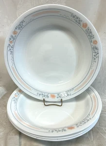 4 Corelle APRICOT GROVE RIM SOUP BOWLS, PASTA BOWLS     UNUSED   8 1/2"   EXC! - Picture 1 of 2