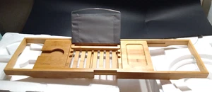 Bath Dreams Bathtub Caddy Tray Extending Sides Relax Spa Drink & Screen Holder - Bild 1 von 7
