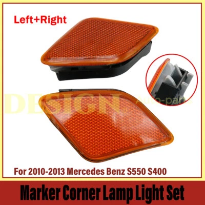 Par de luces de esquina marcadoras laterales delanteras para Mercedes Benz S550 S400 2010-2013 Foto 1 de 4