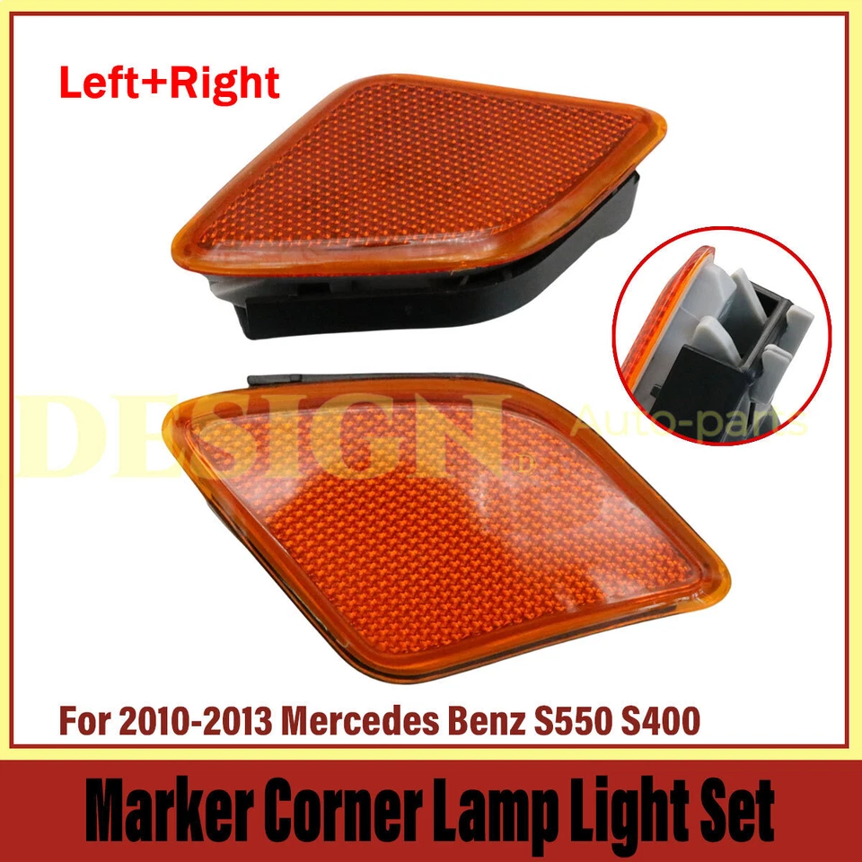 Par de luces de esquina marcadoras laterales delanteras para Mercedes Benz S550 S400 2010-2013 Foto 1 de 4