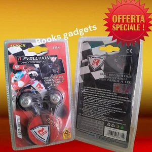 Coppia Luci targa x Moto Scooter a LED BIANCO Regolabili "ATTACK" Basso Consumo - Foto 1 di 3