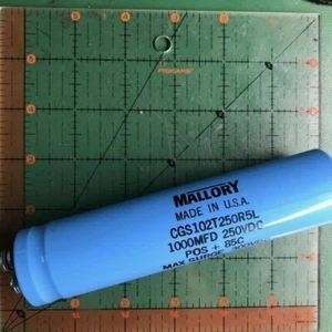 1000uF 250v Mallory Computer Grade Capacitor CGS102T250R5L Amp Screw Tested - Picture 1 of 3
