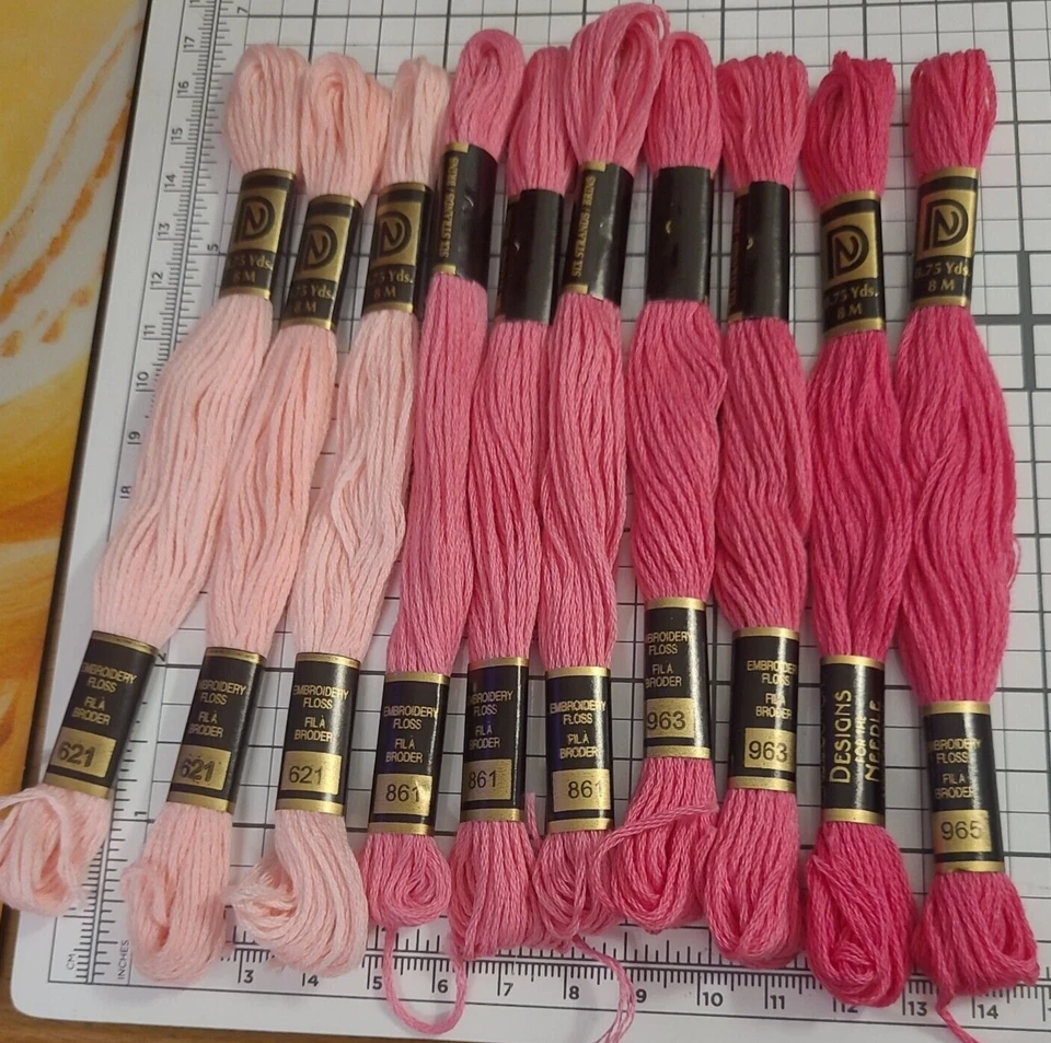 STICKEN : 10 x Stickgarne in verschiedenen Farben je 8 Meter (41) - Bild 1 von 1