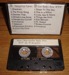 ROBERT WEGMANN dangerous curves + LIVE RADIO SHOW 1991 RARE CASSETTE NEW WAVE - Picture 1 of 4