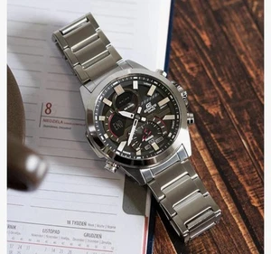 Orologio Uomo Casio ECB-30D-1AEF Edifice 42mm Grigio Argento - Nuovo - Foto 1 di 3